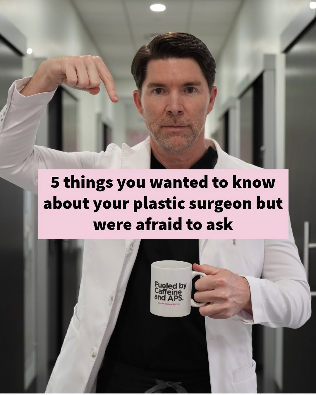 Instagram post by Dr. Michael S. Tarakji: What other plastic surgeon questions do you have? 👇 #😉 #augplastic