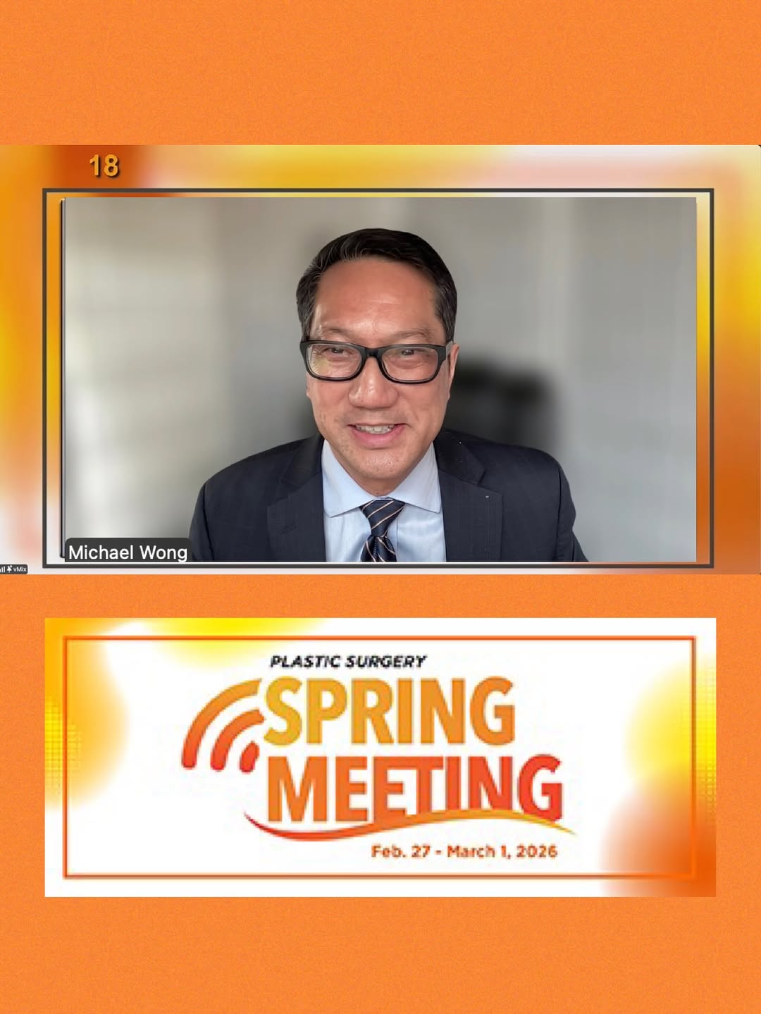Instagram post by Dr. Michael S. Wong: This past weekend marked the conclusion of an outstanding ASPS Spring Meeting 2026. I am deeply grateful to our exceptional moderators and s…