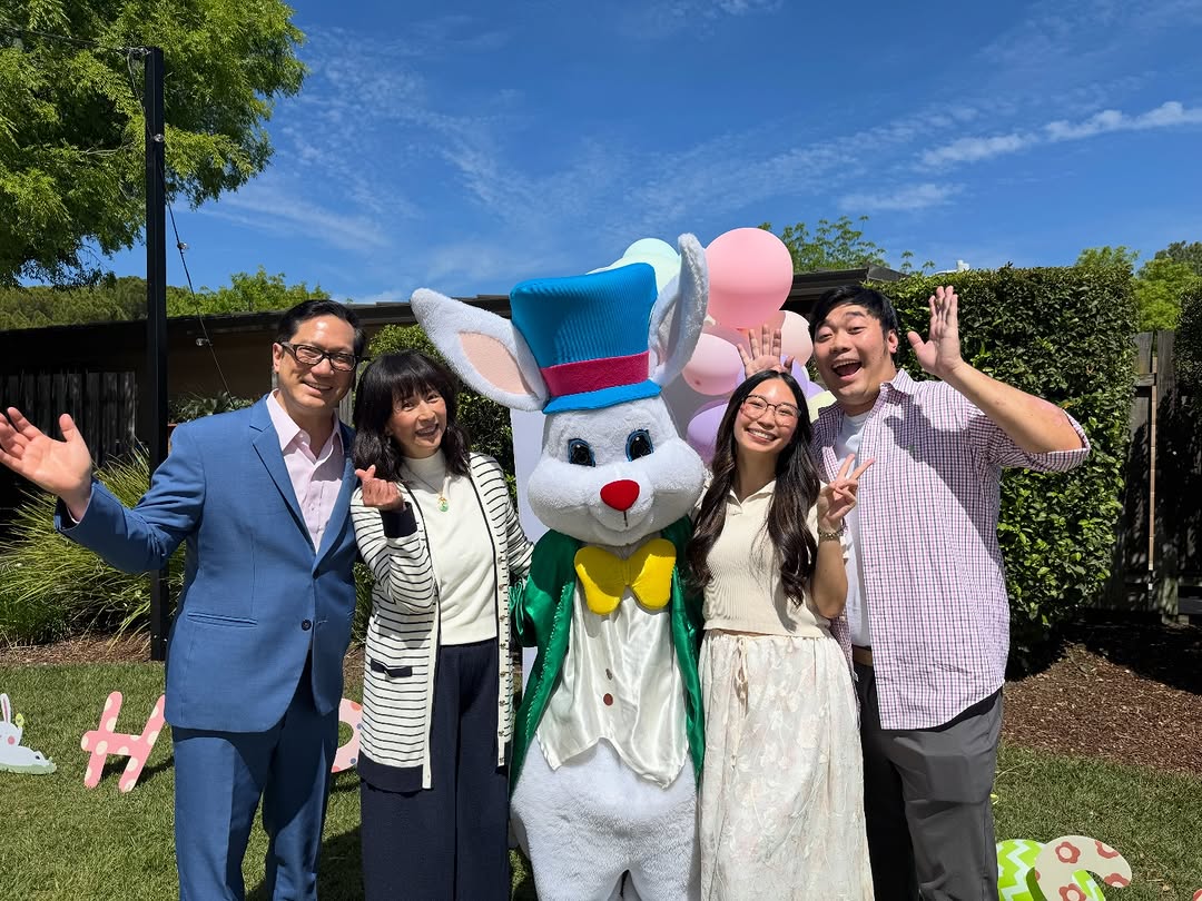 Instagram post by Dr. Michael S. Wong: Grateful for an especially blessed Easter Sunday, filled with worship of our risen Savior and a delicious brunch with our family. ✝️👑 So th…