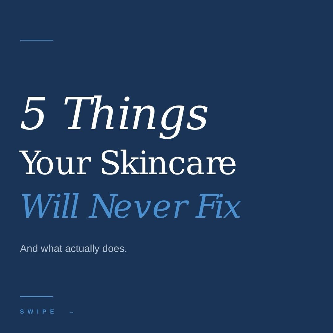 Instagram post by Dr. Michael T. Somenek: Your skincare is essential. But there’s a ceiling- and these are the five things no serum, retinol, or peel will ever fix. If you have quest…