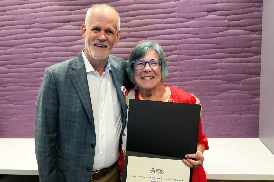 Instagram post by Dr. Michael Villano: Decades of dedication deserve a celebration! 🥳🎉 Each year, Norman Regional honors employees who reach milestone anniversaries through our …