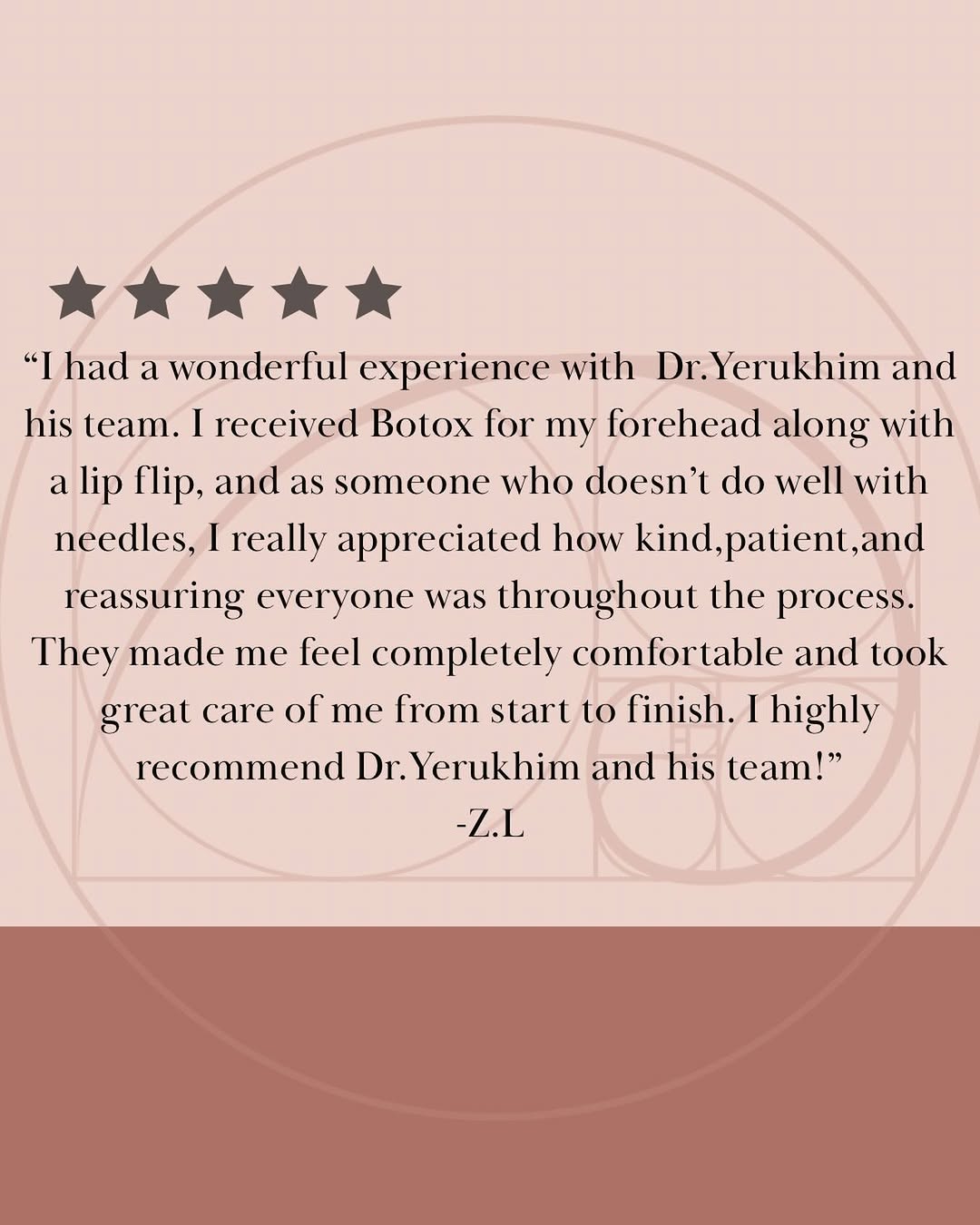 Instagram post by Dr. Michael Yerukhim: At Dr. Yerukhim’s office, we pride ourselves on creating a true 5-star experience for every patient who walks through our doors. ✨ From your…