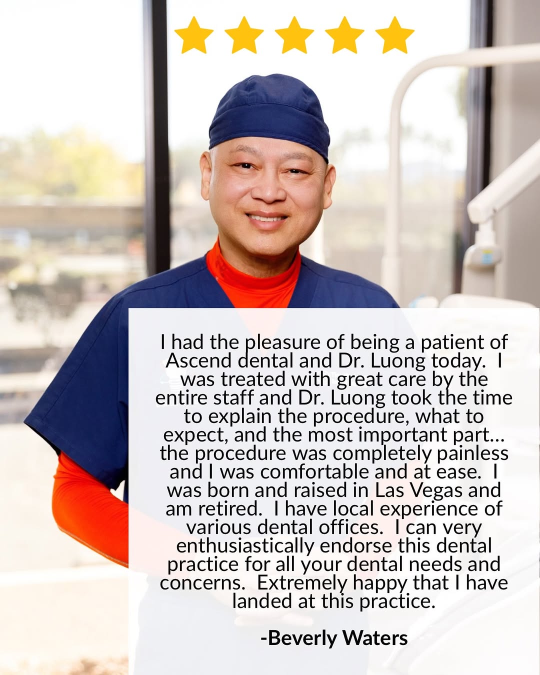 Instagram post by Dr. Michaela Tozzi, D: When a Las Vegas local with decades of experience finds their go-to dental office, that’s the highest compliment we could ask for! 🙏 Thank …