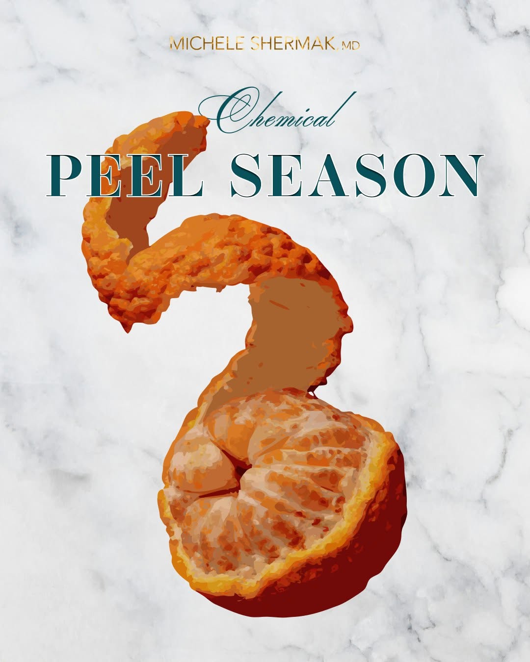 Instagram post by Dr. Michele A. Shermak: Summer's fading, and so is the sun exposure that makes peels riskier 🍊 Now's the time to undo the damage and reveal your skin's natural glo…