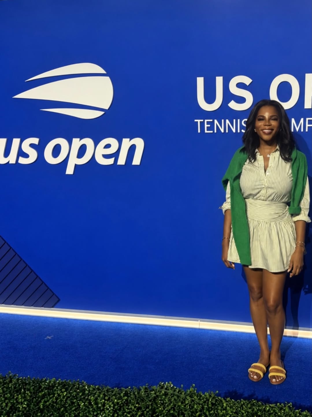 Instagram post by Dr. Michelle Henry: The tennis was excellent. The company might have been even better. 🎾🤍 Thank you @larocheposayusa for having me at the @usopen.
