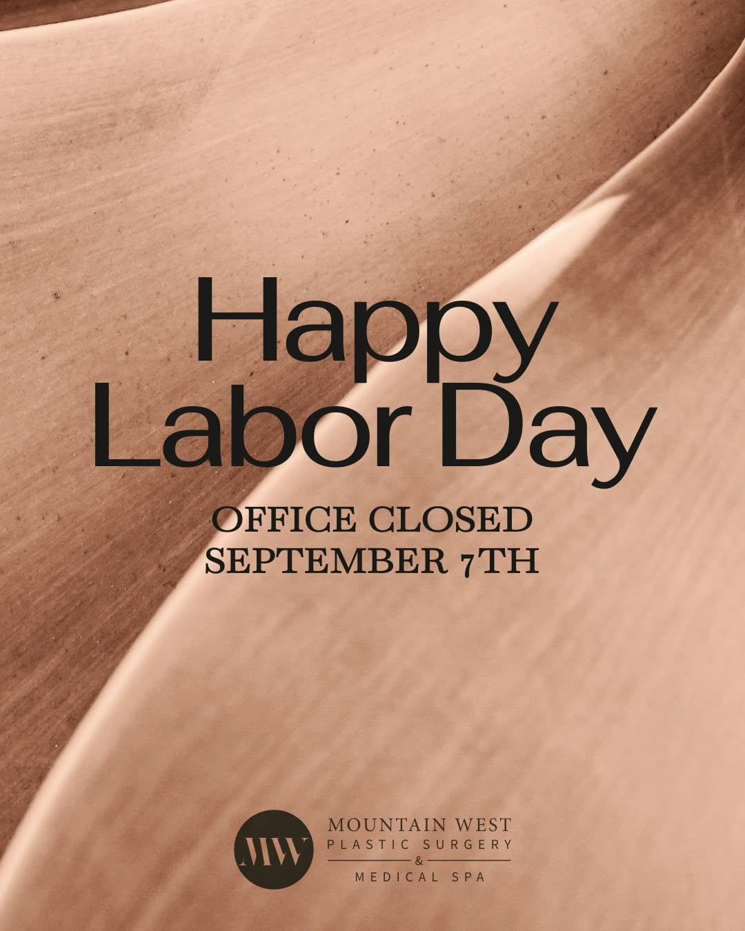 Instagram post by Dr. Michelle Spring: Happy Labor Day! 🎉 We're closed today to celebrate, but we'll be back with our normal hours tomorrow. Hope you're spending the day relaxing…