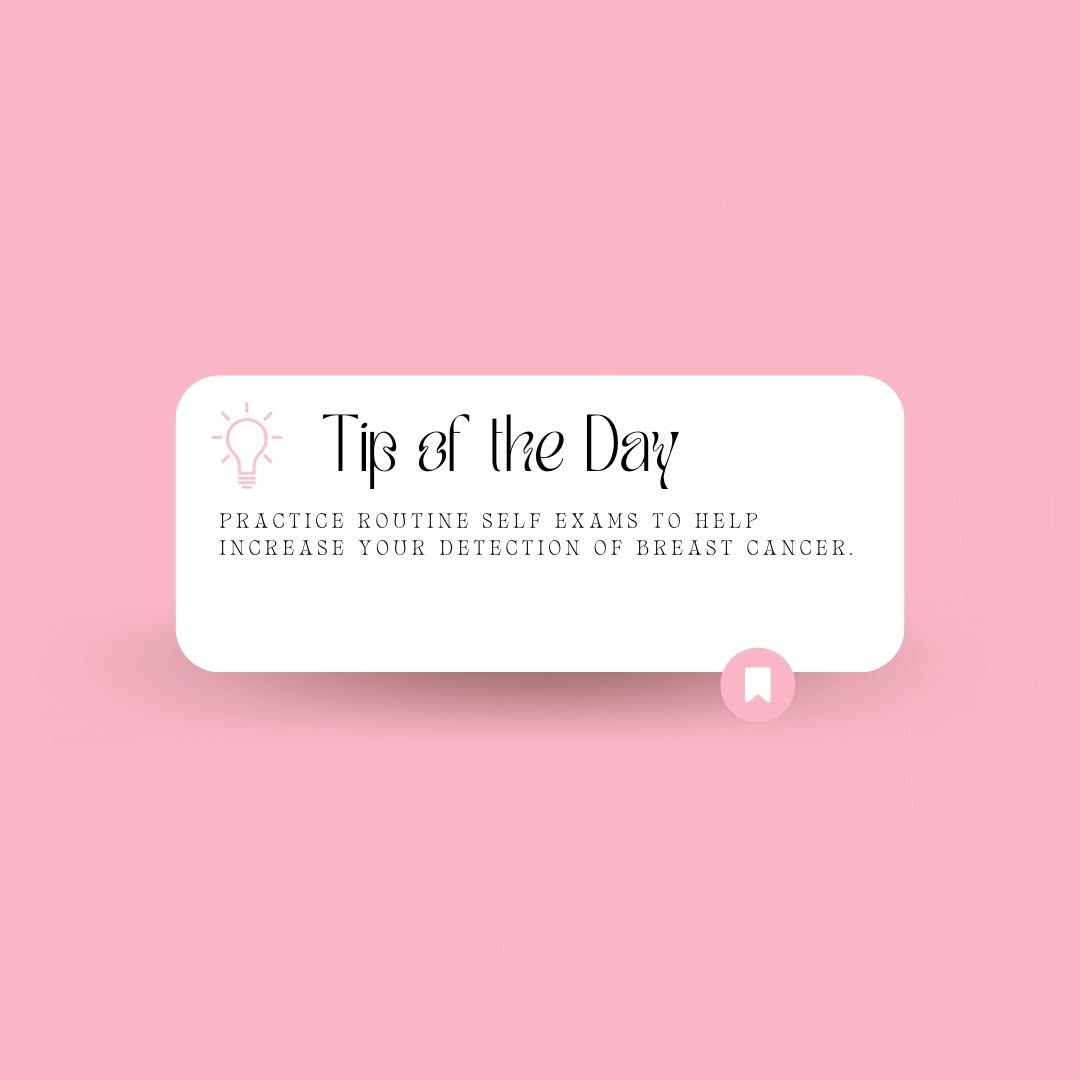 Instagram post by Dr. Mike E. Gonce: Self- Examination Tips: - Use the pads of your fingers - Apply different pressure levels - Follow a circular pattern - The best time to self…