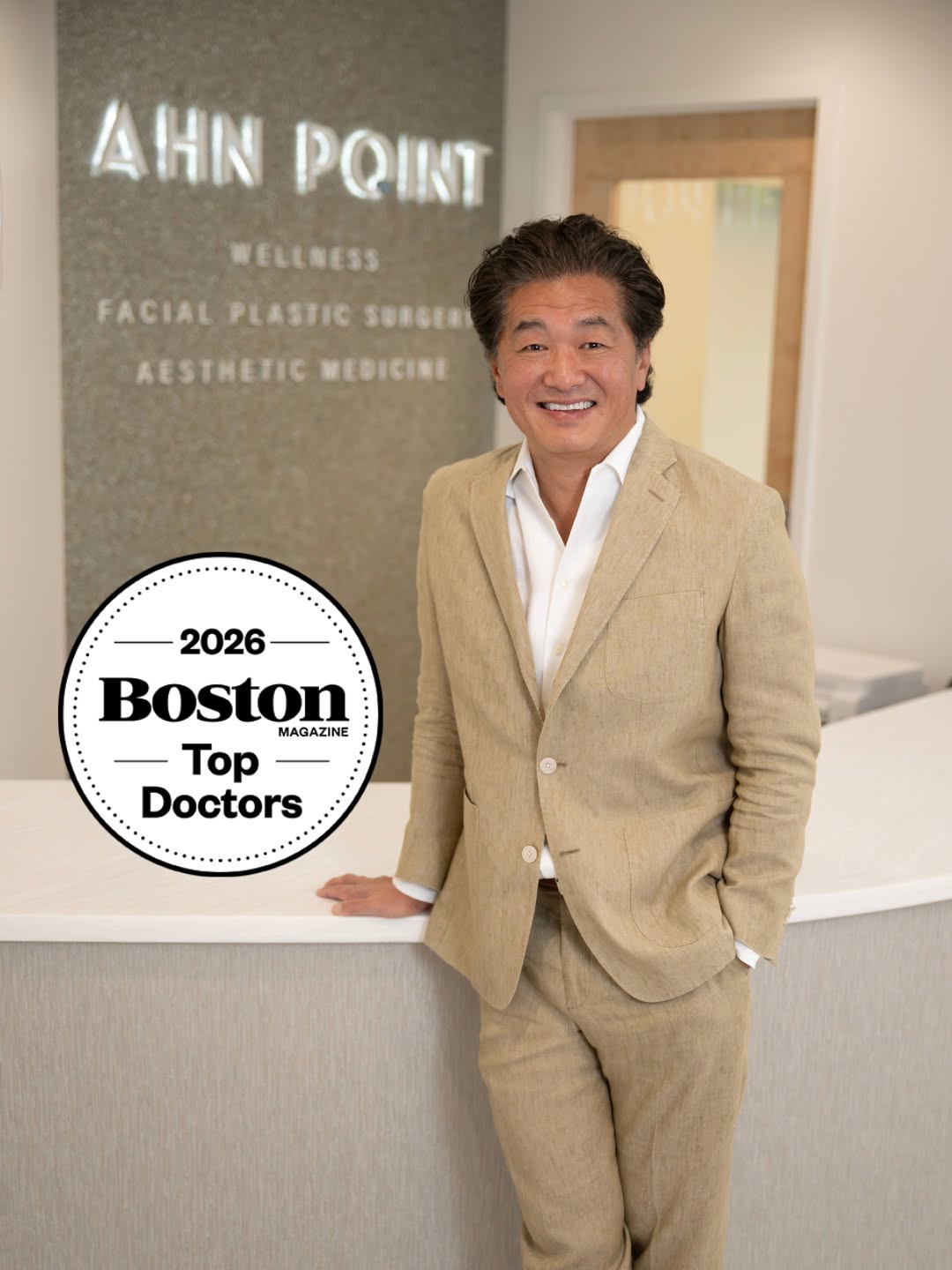 Instagram post by Dr. Min S. Ahn: We’re proud to share that Dr. Min S. Ahn MD, FACS has been named a Boston Magazine Top Doctor of 2026. Dr. Ahn is honored to be recognized f…