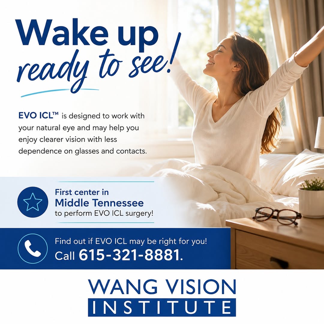 Instagram post by Dr. Ming Wang: EVO Implantable Contact Lens™ is designed to work in harmony with your natural eye and may help reduce your dependence on glasses and contac…