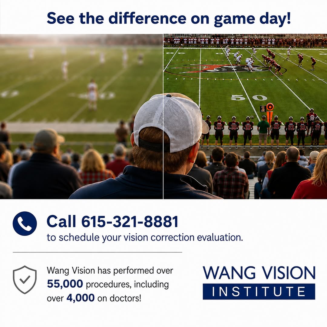 Instagram post by Dr. Ming Wang: 🏈 Whether you’re watching from the stands or keeping up with the action, clearer vision can make the moments you enjoy even better. Wang Vi…