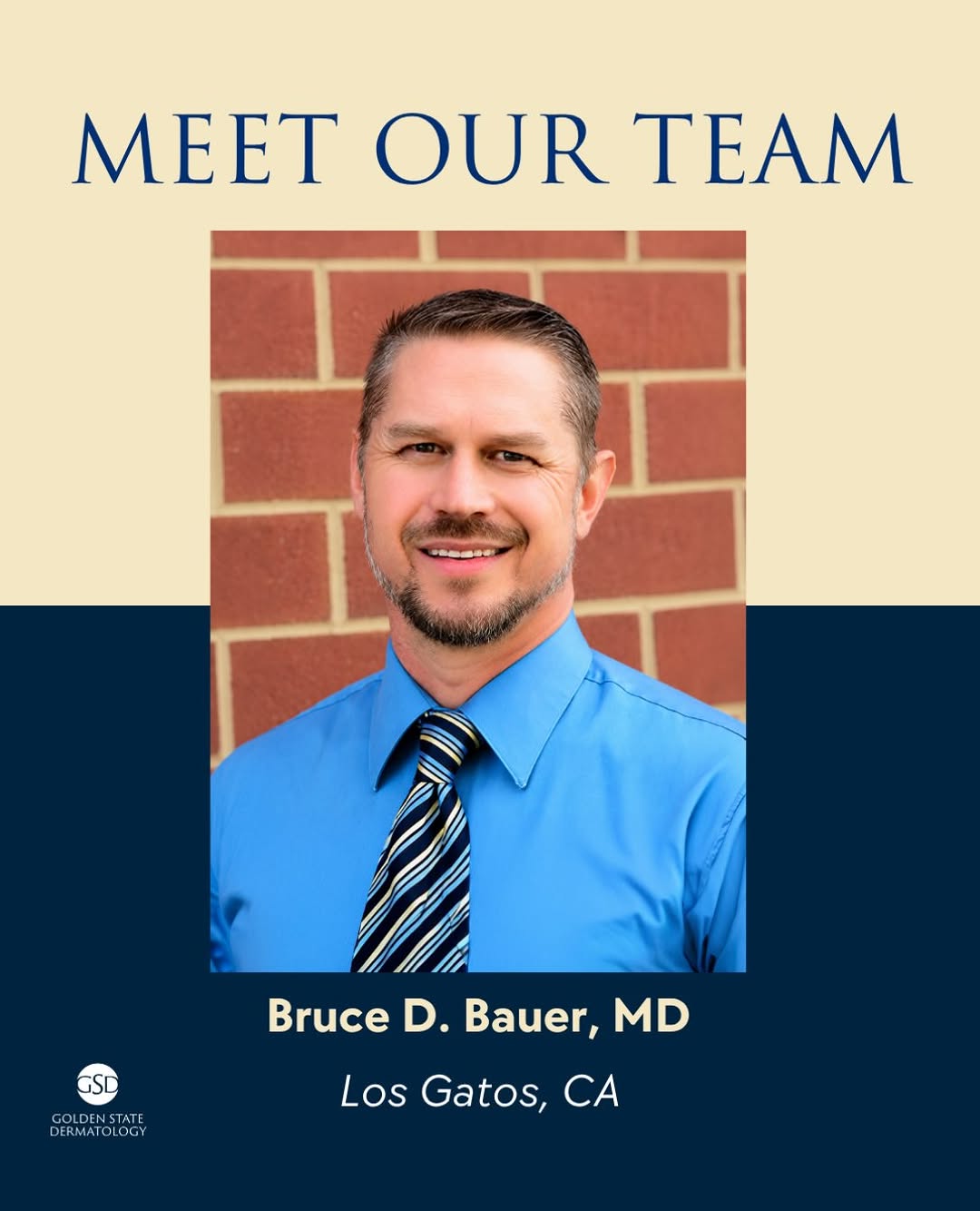 Instagram post by Dr. Minh O. Dang: Meet Bruce Bauer, MD Dr. Bauer earned his Doctor of Medicine from Eastern Virginia Medical School (EVMS) and completed his dermatology resid…