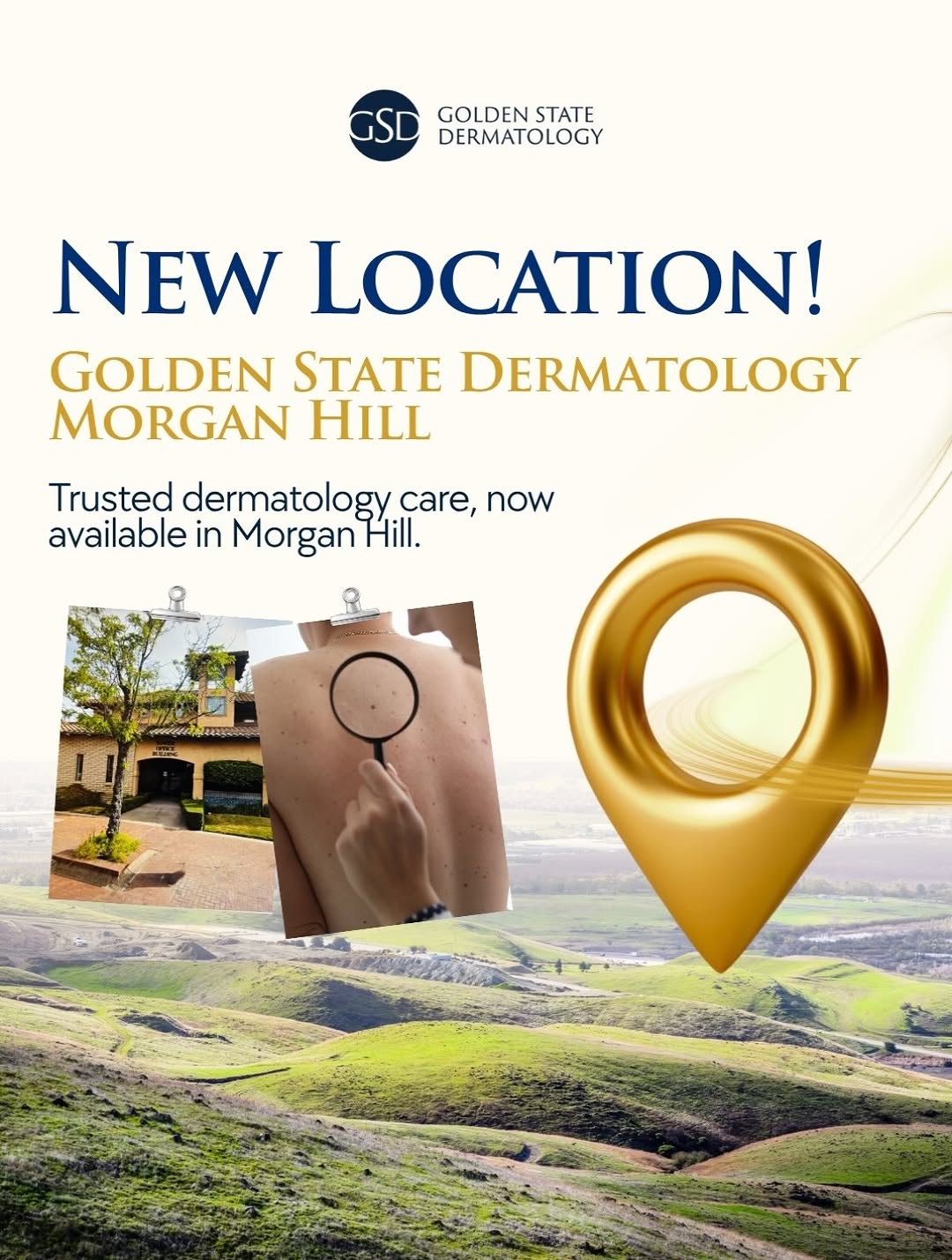 Instagram post by Dr. Minh O. Dang: Morgan Hill, meet your newest dermatology option. ✨ Golden State Dermatology is opening its doors right in your neighborhood, bringing decad…