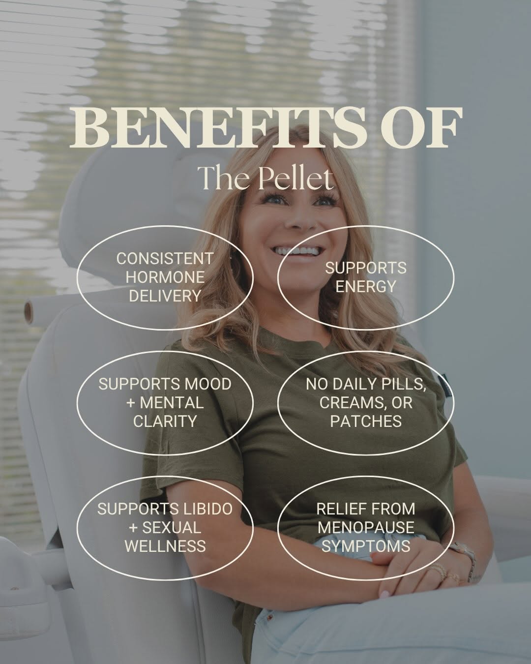 Instagram post by Dr. Mirela Cernaianu: Let’s talk about THE PELLET. 💫 If you’re navigating perimenopause, menopause, or symptoms of hormonal imbalance, pellet therapy may be one …