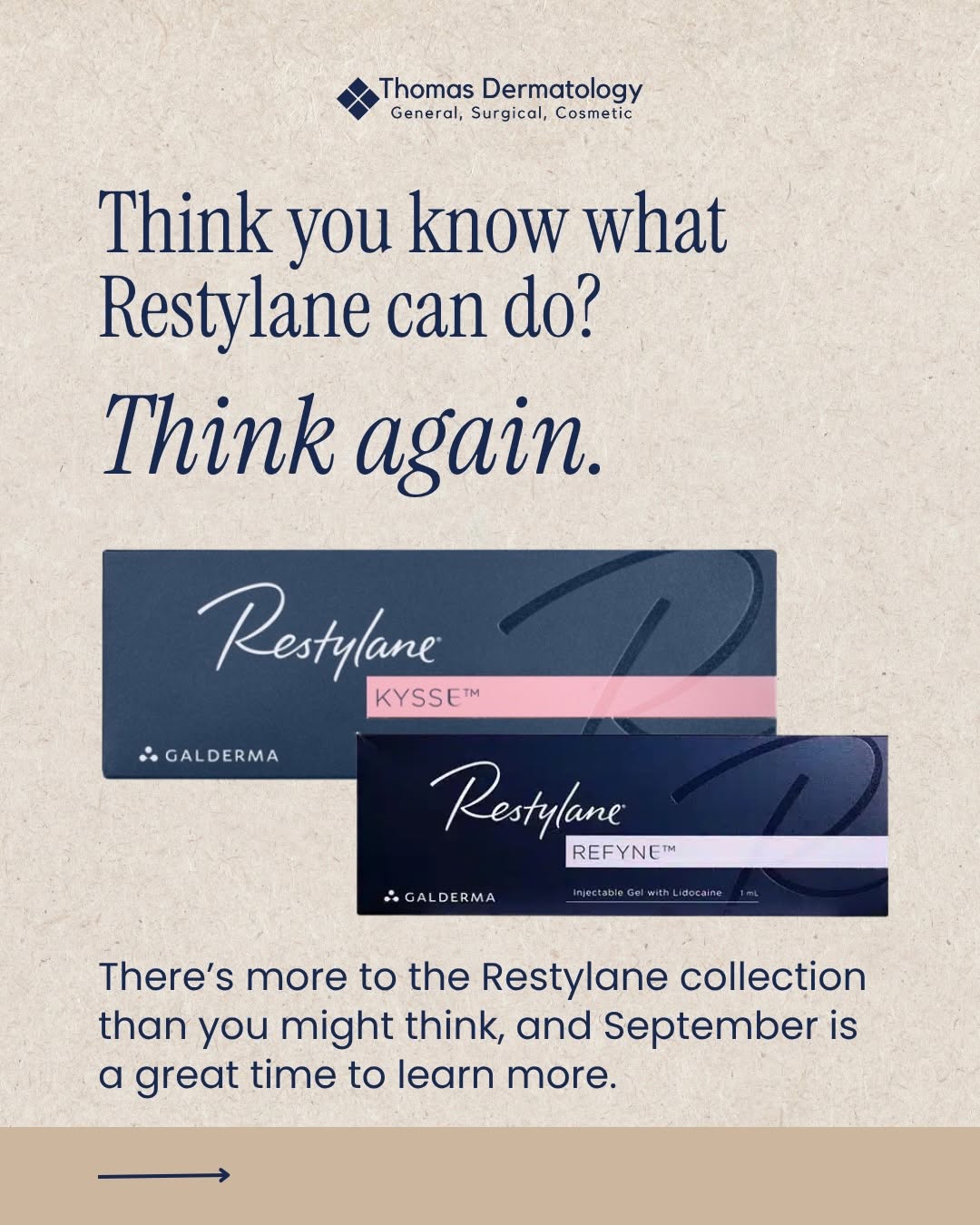 Instagram post by Dr. Miriam S. Bettencourt: There’s more to Restylane than you might think!🤩 With different formulations for different treatment areas and goals, your provider can hel…