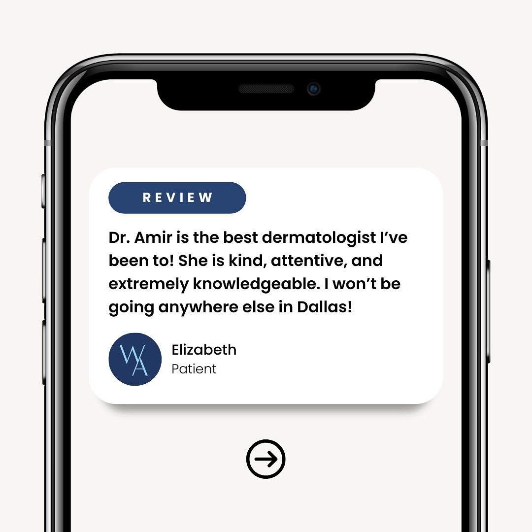 Instagram post by Dr. Molly M. Warthan: This patient found their forever derm home — and it’s right here in Dallas! 🤍 From medical dermatology to cosmetic treatments, we’ve got yo…