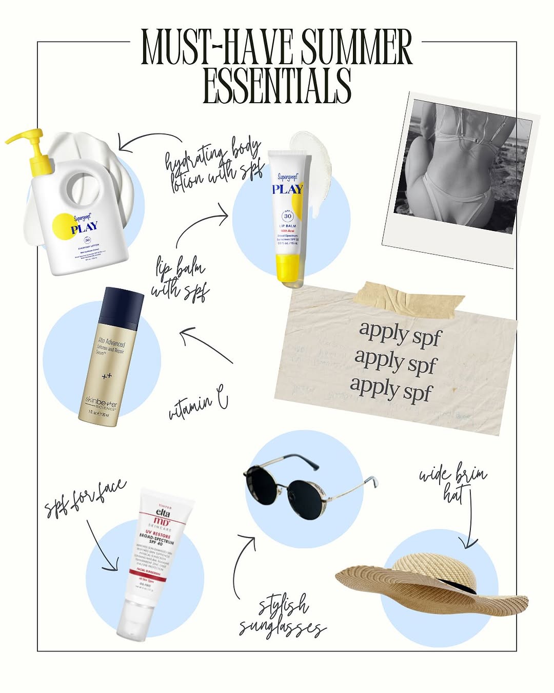 Instagram post by Dr. Molly M. Warthan: As temperatures rise and UV exposure increases, it’s essential to prioritize skin protection ☀️ Here are our must-have summer essentials: 🧴…