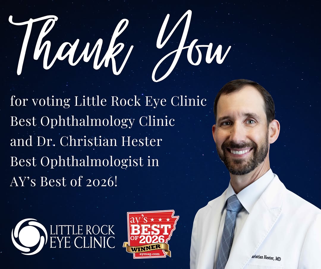 Instagram post by Dr. Monica Hall: Thank you for voting Little Rock Eye Clinic Best Ophthalmology Clinic and Dr. Christian Hester Best Ophthalmologist in AY Magazine’s Best of…