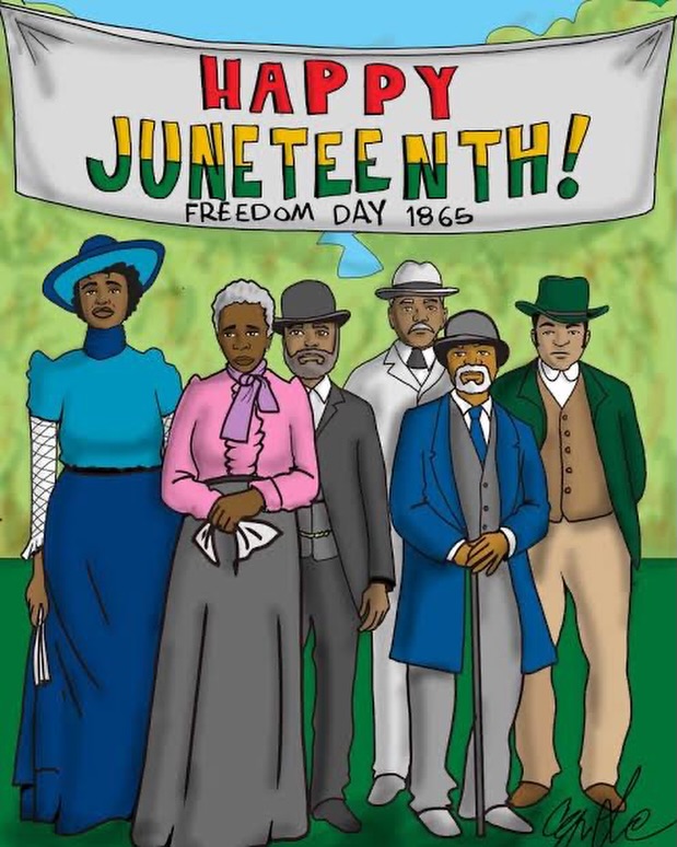 Instagram post by Dr. Monique Barbour: Celebrate #juneteenth with @clear_vue #blacksurgeons #blackdoctors #blackwomenprofessionals #ophthalmology