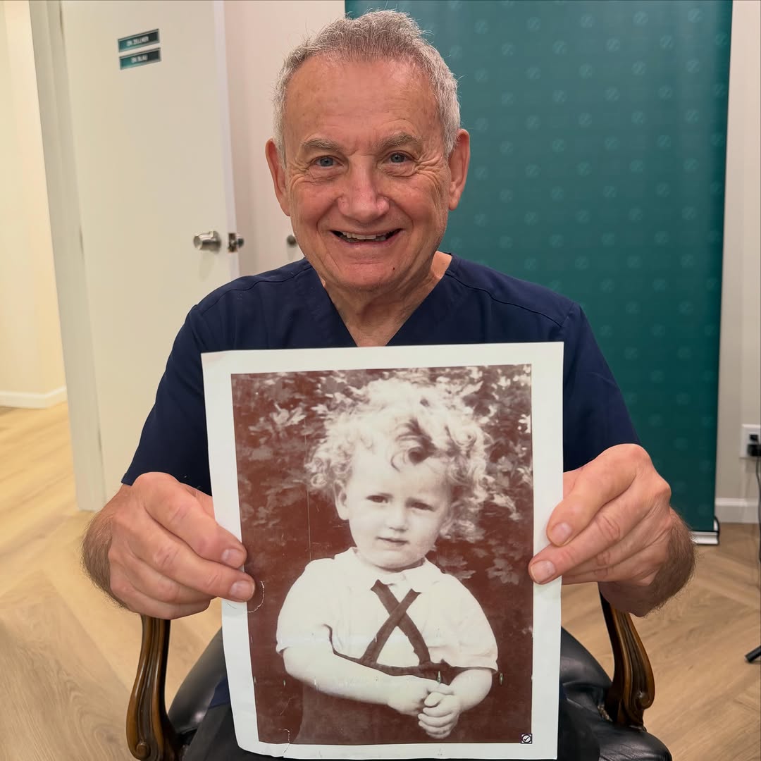 Instagram post by Dr. Mordcai Blau: We may have had a birthday cake but Dr B hasn’t aged a day in his life! Love working with this wonderful human!