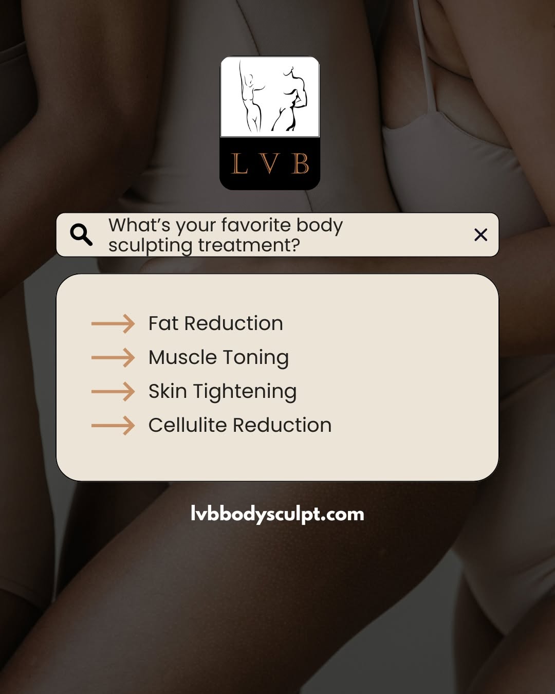 Instagram post by Dr. Mrudangi S Thakur: 📊 Your body, your choice! What’s your favorite body sculpting treatment? 🔹 Fat Reduction 🔹 Muscle Toning 🔹 Skin Tightening 🔹 Cellulite …