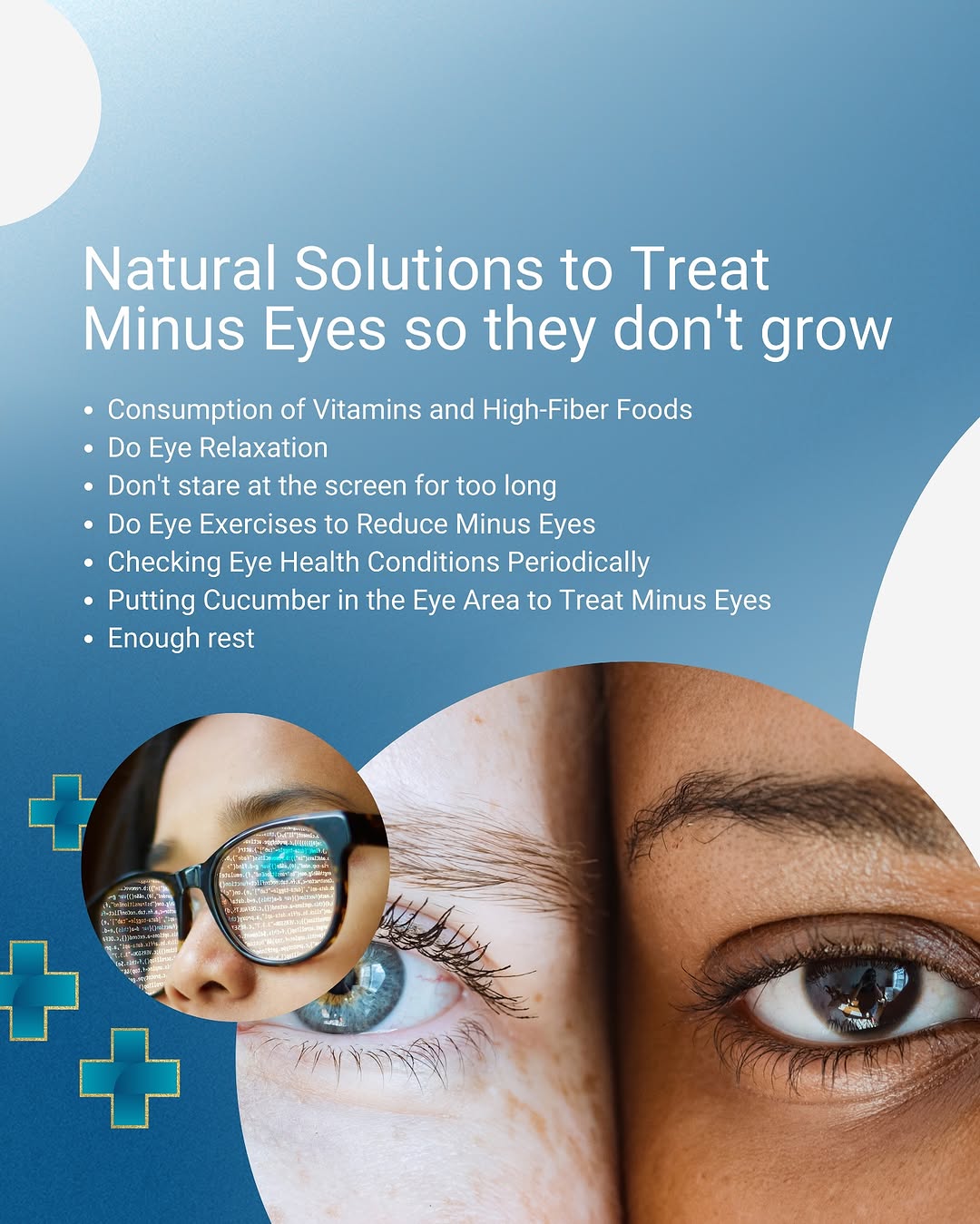 Instagram post by Dr. Mukesh Aggarwal: Protect your vision naturally! 👀✨ Follow these simple tips to keep your eyes healthy and prevent minus eye growth. Which one do you already…