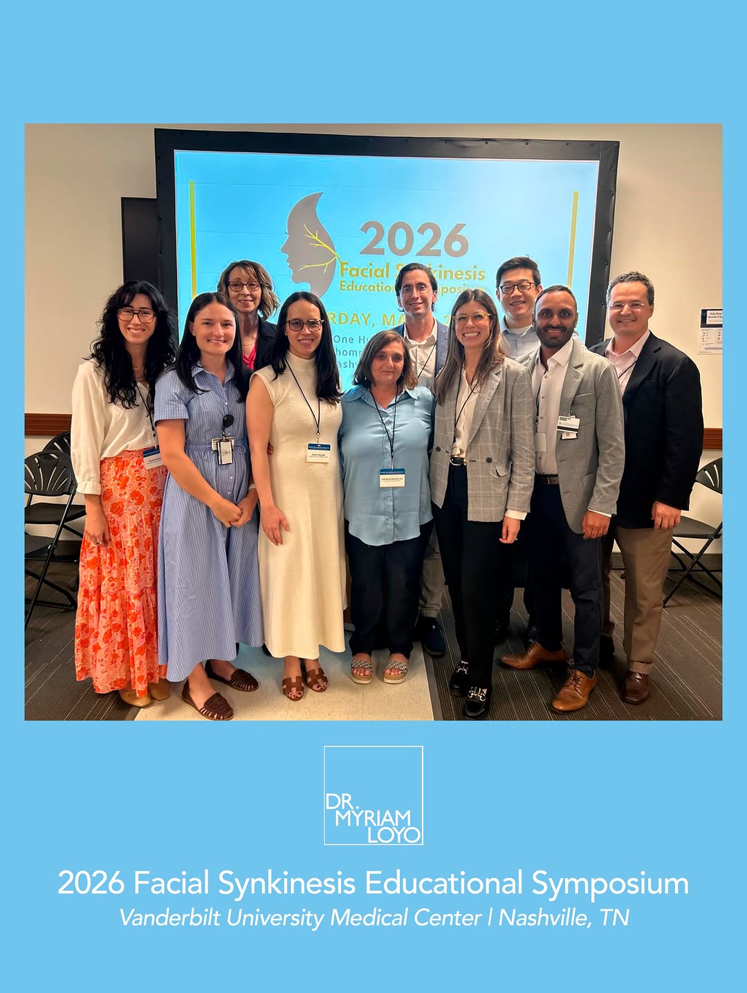Instagram post by Dr. Myriam Loyo: Honored to serve as a keynote speaker at the @VanderbiltHealth 2026 Facial Synkinesis Symposium alongside an incredible community of patient…