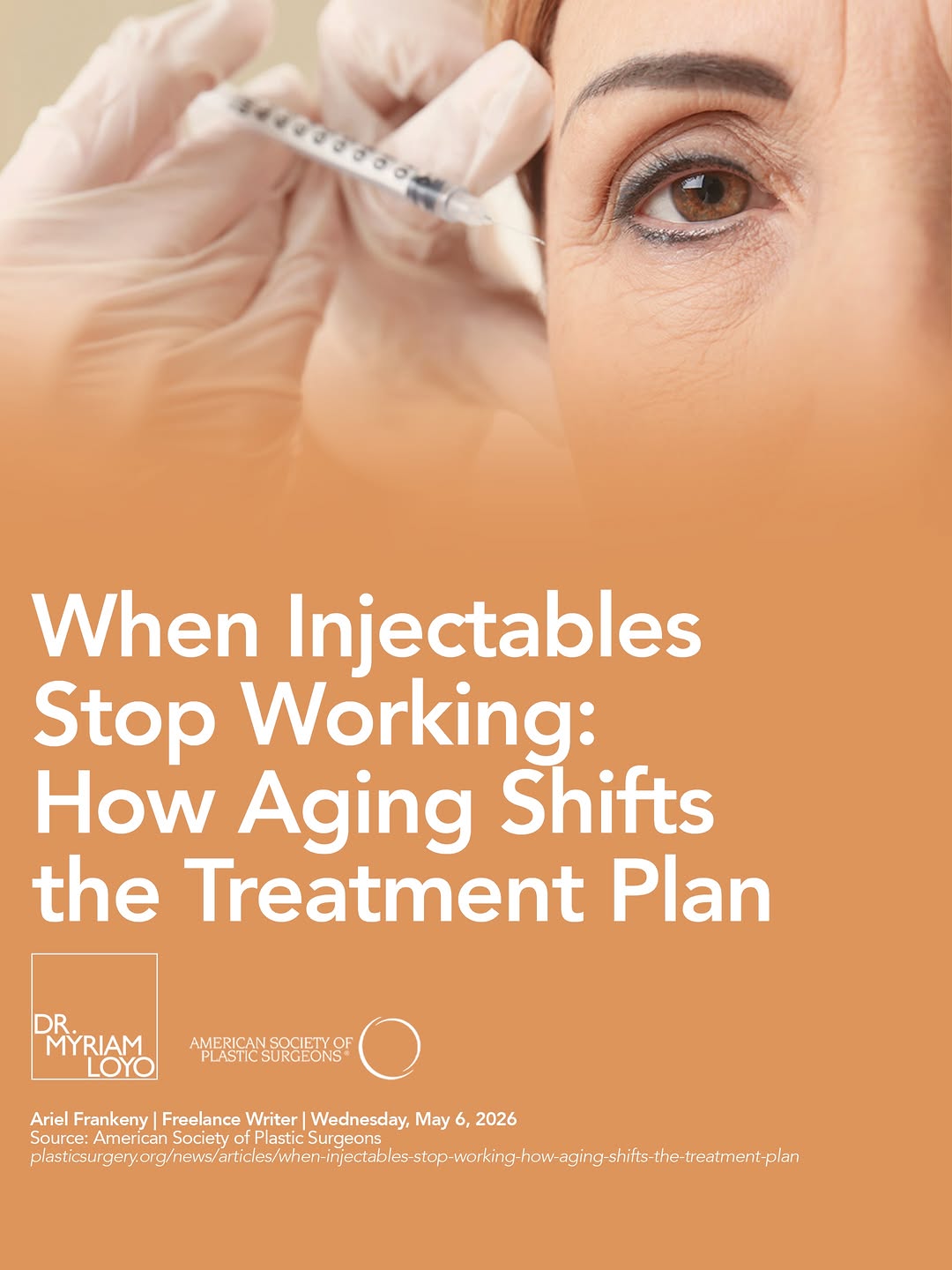 Instagram post by Dr. Myriam Loyo: For many patients, injectables such as neuromodulators and dermal fillers are often their first step into aesthetic treatment. However, as t…