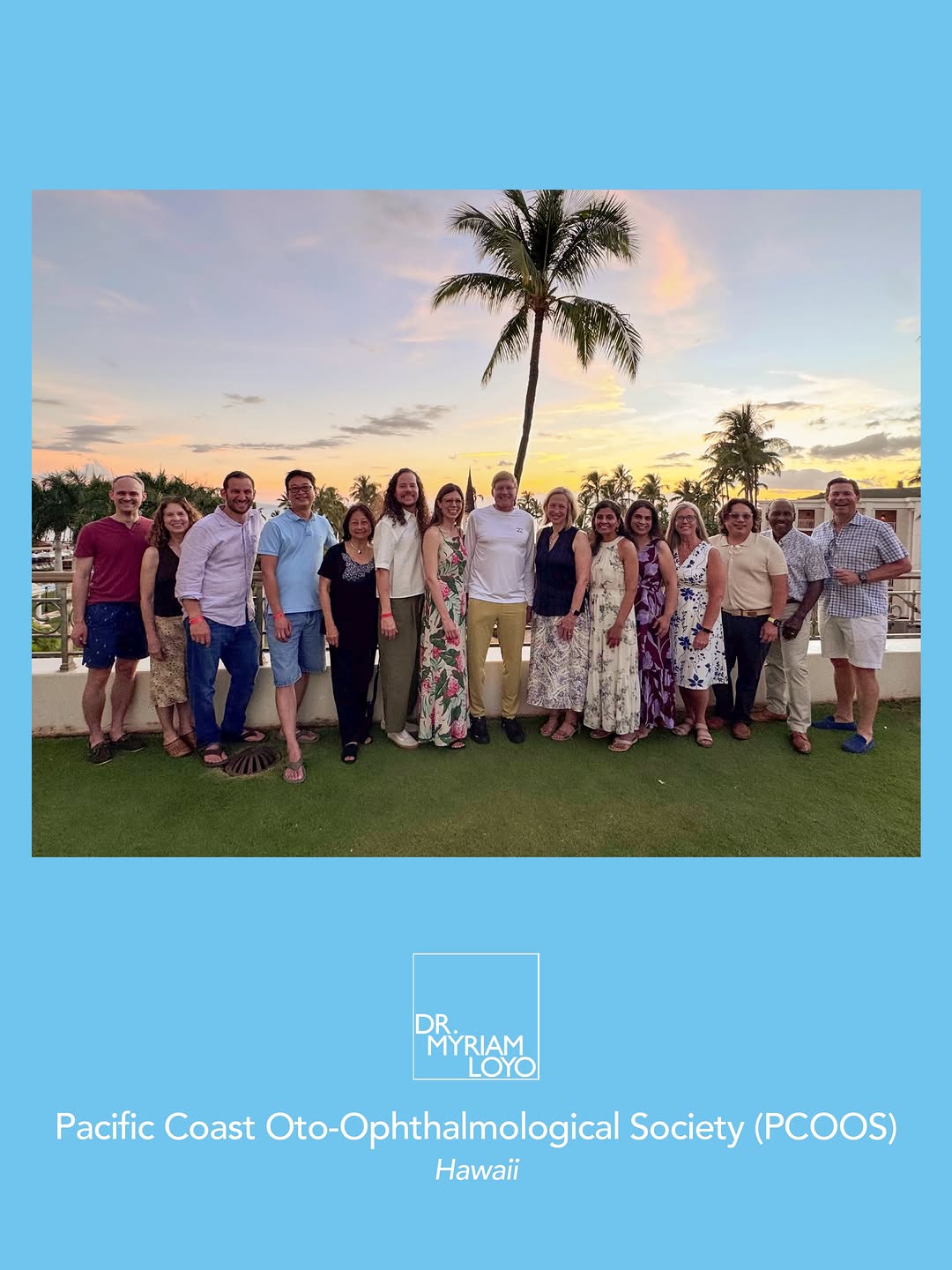 Instagram post by Dr. Myriam Loyo: Grateful to have been invited to speak at the Pacific Coast Oto-Ophthalmological Society (#PCOOS) meeting in Hawaii. It was a privilege to d…