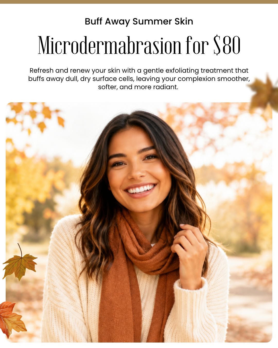 Instagram post by Dr. Nagi T. Ayoub: Ready to reveal smoother, brighter-looking skin? It's time for a little Microdermabrasion! Only $80 all September long! 🤍 This refreshing t…