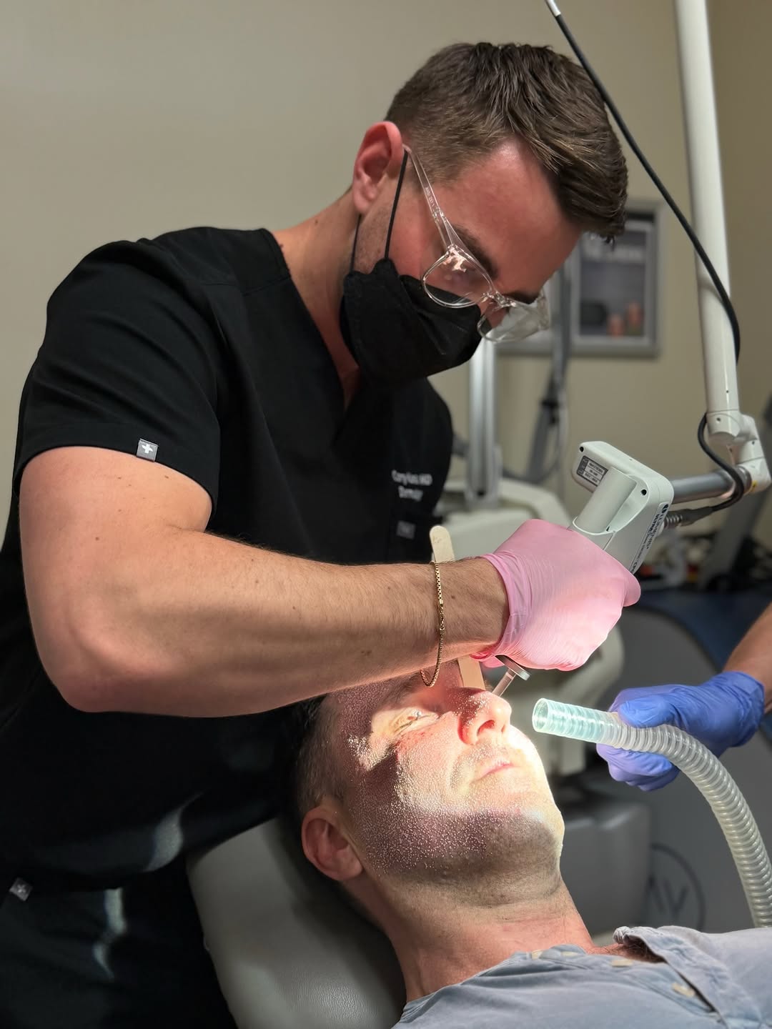 Instagram post by Dr. Naissan Wesley: UltraPulse™ Fractional CO₂ Laser is used to address deeper wrinkles, pigmentation irregularities, and scarring with precision. This advanced…
