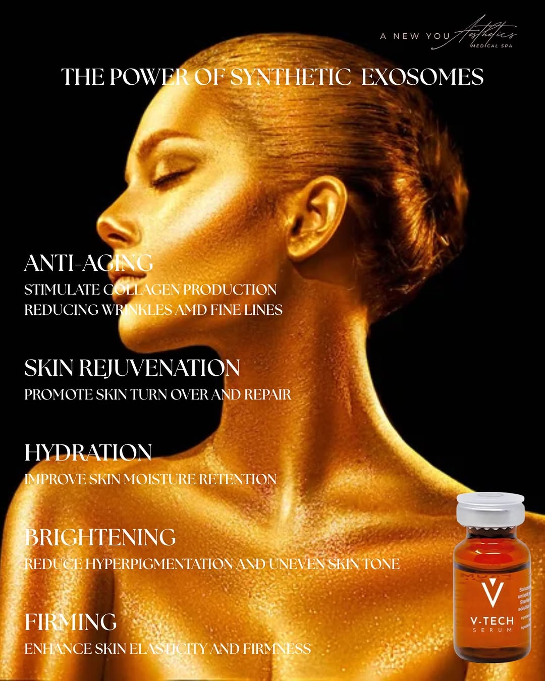 Instagram post by Dr. Nalan Narine: Your skin called….it wants the good good stuff ✨ V-Tech EXOSOMES is all about hydration, rejuvenation, collagen support, post procedure reco…