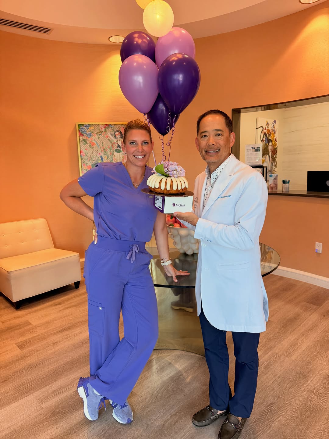 Instagram post by Dr. Nana N. Mizuguchi: 1️⃣0️⃣0️⃣ MOTIVA CASES DOWN!!! 💜 We are loving using @motivaimplants at our practice and can’t believe we’ve already hit this milestone! #m…