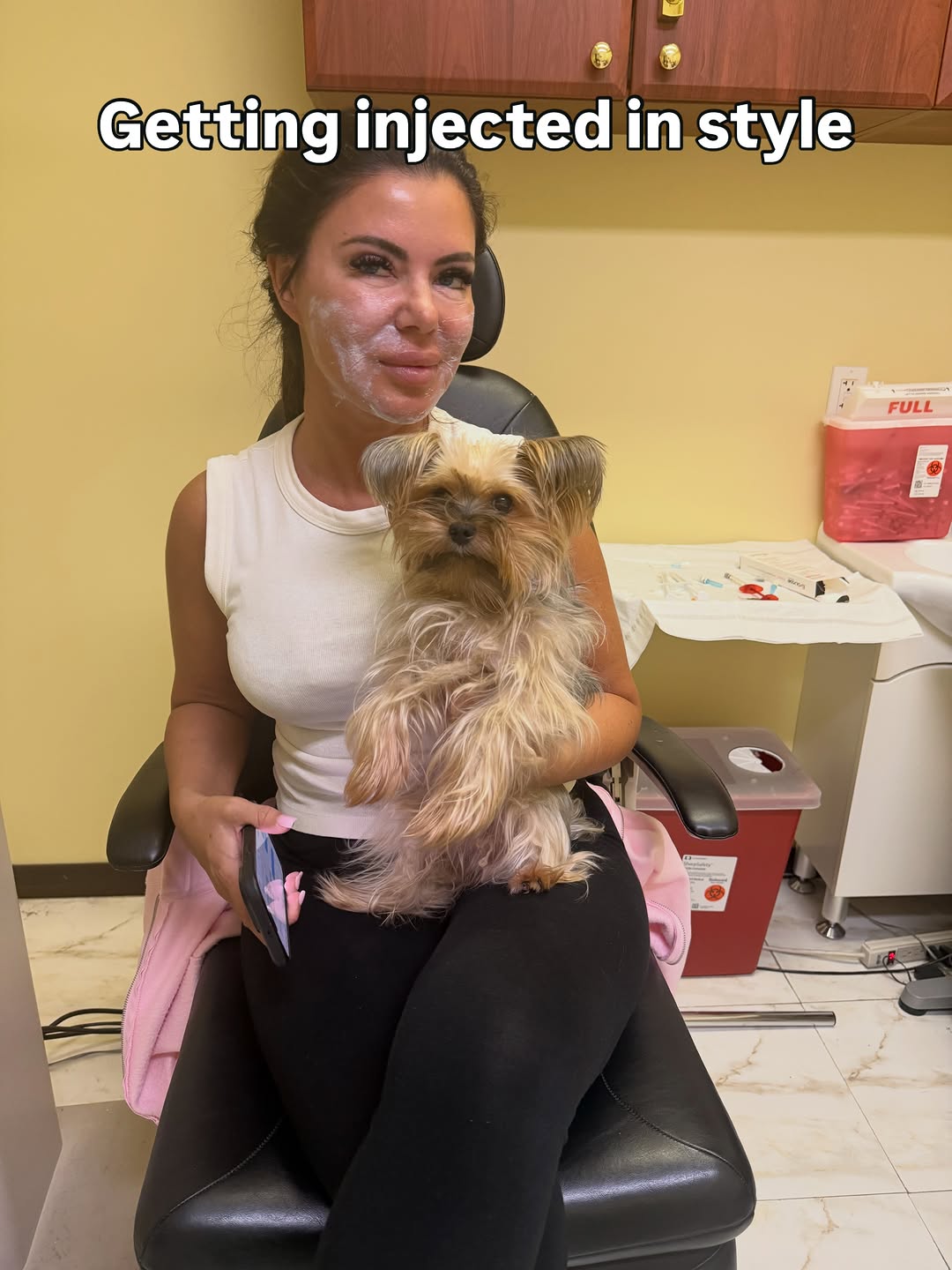 Instagram post by Dr. Natalie Borodoker: Liquid face lift with a friend! #fillers #botox #liquidfacelift