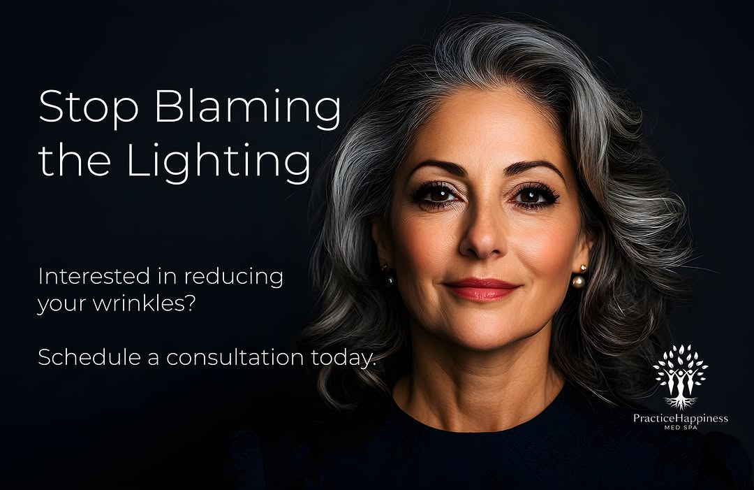 Instagram post by Dr. Natalie Drake: Consider this your sign to stop blaming the lighting. 😂 If those forehead lines, elevens or crow’s feet are starting to hang around even wh…