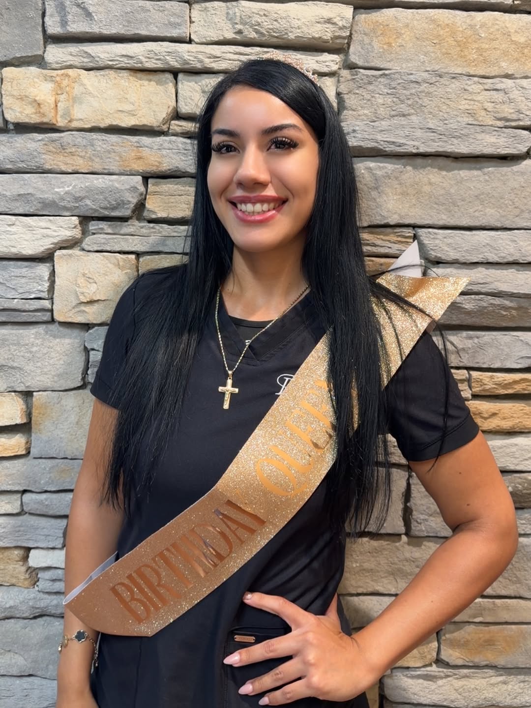 Instagram post by Dr. Natalie Driessen: Happy Birthday to our amazing esthetician, Priscilla! 🥳✨ We are so grateful to have you on the DPSS team- wishing you a beautiful day!💞🎂