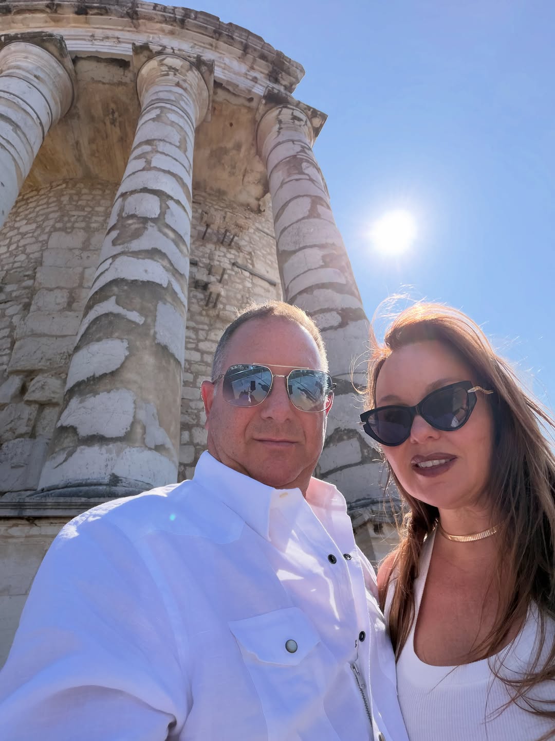 Instagram post by Dr. Neil J. Zemmel: A beautiful day in the south of France. This is the Trophy of Augustus at La Turbie.