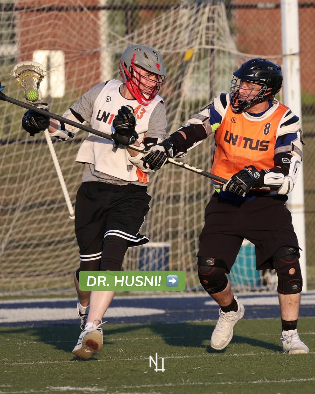 Instagram post by Dr. Nicholas Husni: They say you should have a healthy way to blow off steam after work... For Dr. Husni, that just happens to involve a lacrosse stick! 🥍 Now …