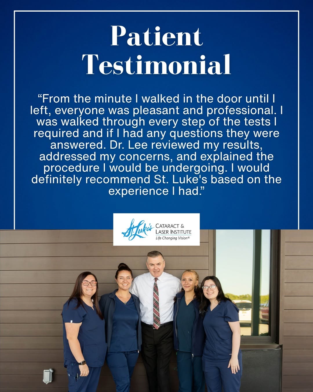 Instagram post by Dr. Nicolas Villanustre: We’re grateful when patients take the time to share their experience with our team! 💙 From a warm welcome to clear explanations throughout …