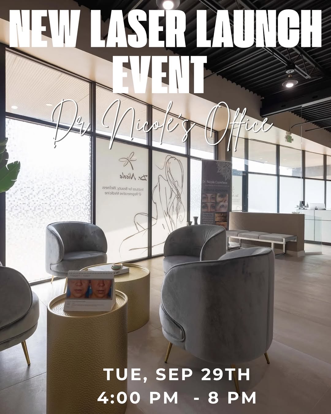 Instagram post by Dr. Nicole Castellese: Join Dr. Nicole for an exclusive event as we officially unveil the industry’s premier technology: the Lumenis UltraPulse Alpha, the gold sta…