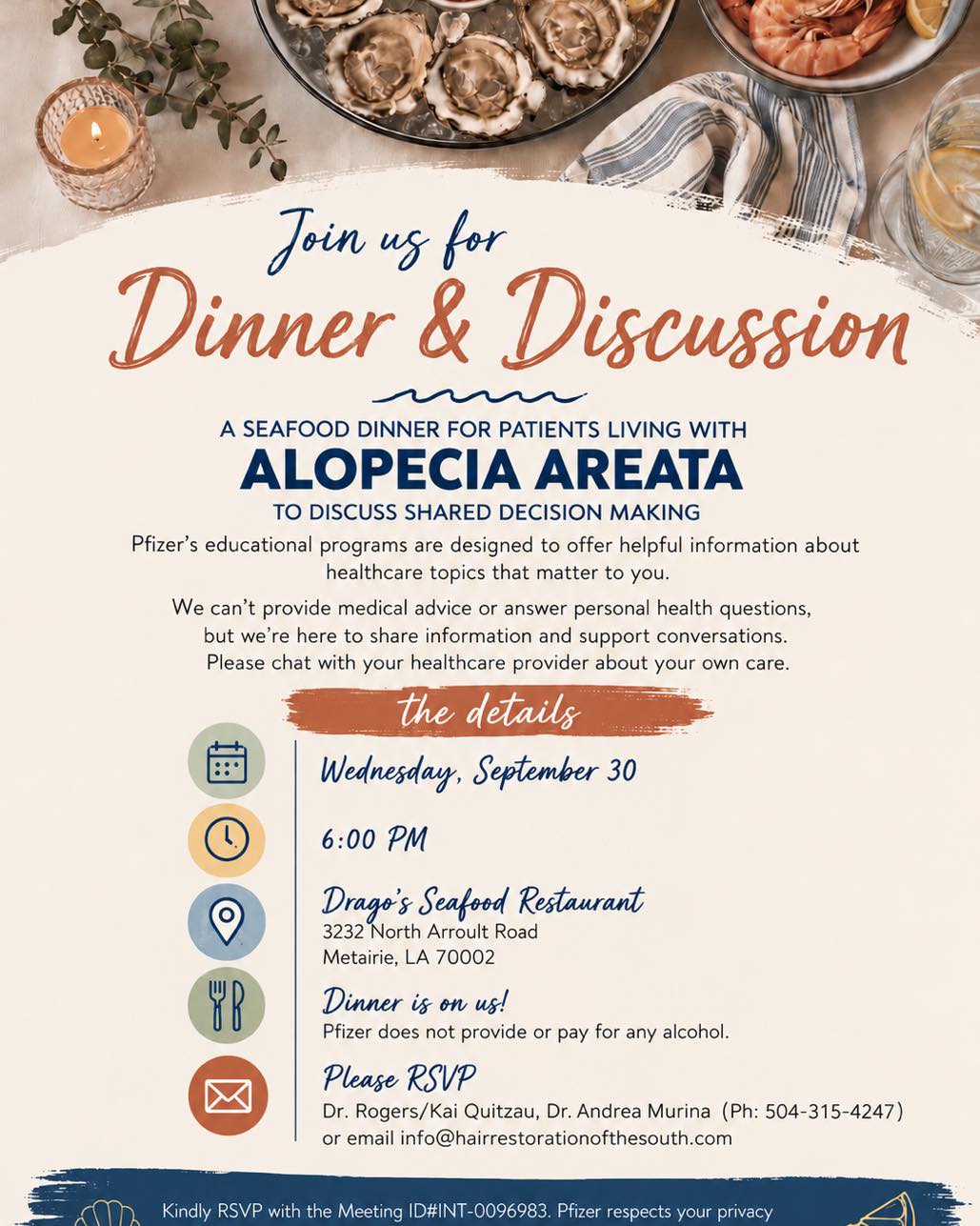 Instagram post by Dr. Nicole E. Rogers: Mark your calendars!! We are excited to work with Pfizer in hosting this upcoming event for our patients with alopecia areata! #AlopeciaAwar…