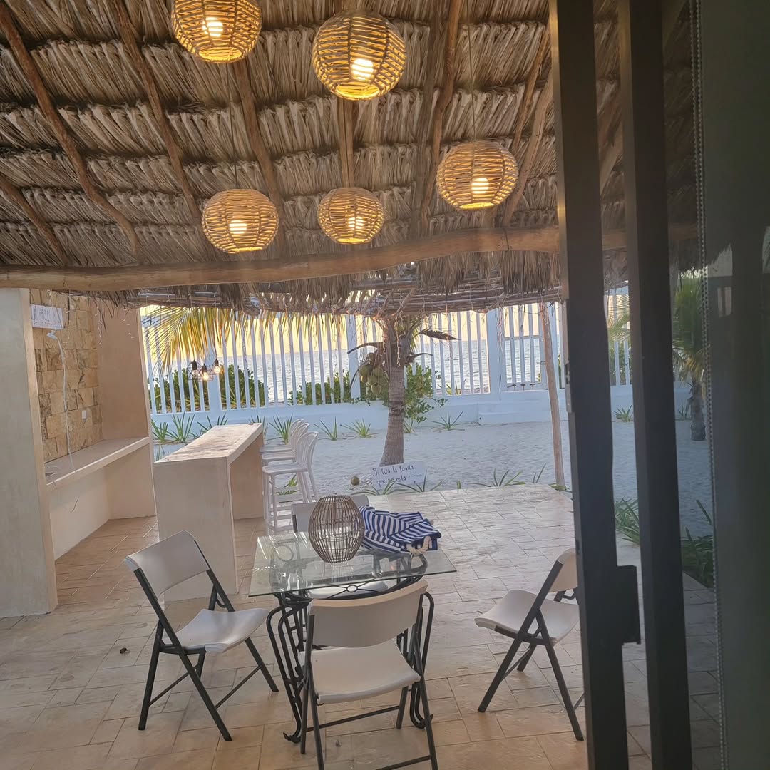 Instagram post by Dr. Nicole Kafka: My backyard in Celestun 🇲🇽 this evening. I'm so happy here! Grateful!