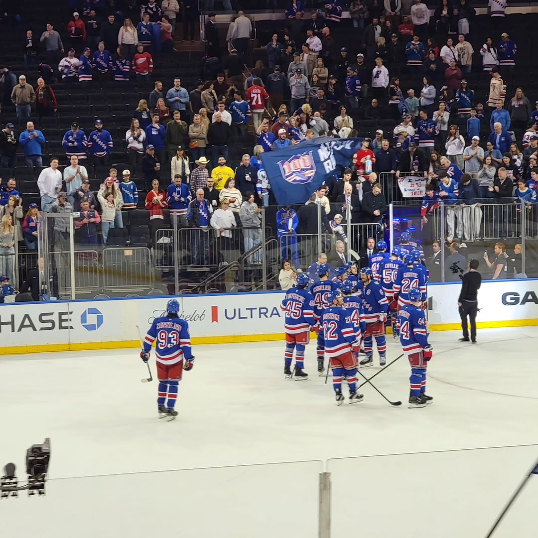 Instagram post by Dr. Nicole Kafka: A fun afternoon at MSG! Thanks to my fabulous brother for being unable to use the tickets and giving them to me! I love live hockey. Let's g…