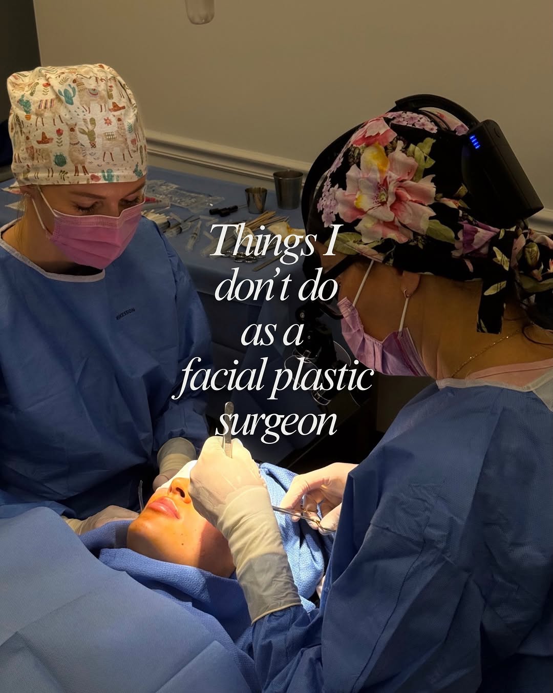 Instagram post by Dr. Nicole Schrader: Not everything needs to be done. As a facial plastic surgeon, I believe in thoughtful treatment, natural results, and knowing when less is m…