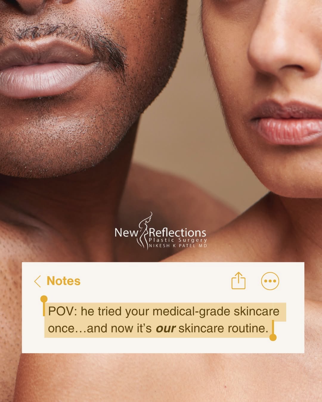 Instagram post by Dr. Nikesh K. Patel: He tried your skincare routine once… and suddenly your products became our products. 😂 But we can’t blame him. Medical-grade skincare isn’t…