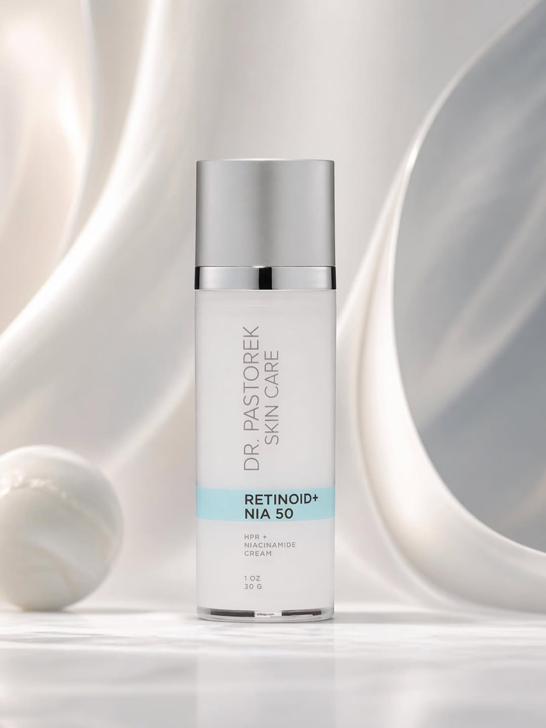 Instagram post by Dr. Norman J. Pastorek: This product has been on backorder for MONTHS… and patients kept asking for it. Now it’s finally back. Retinoid + NIA 50 combines an innovat…