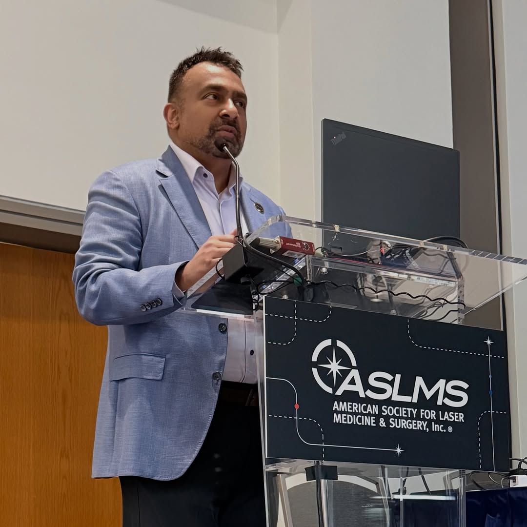 Instagram post by Dr. Omar Ibrahimi: Incredible day one yesterday in Savannah! Honored to have co-chaired the first-ever iASLMS session at the 2026 ASLMS meeting today alongside…