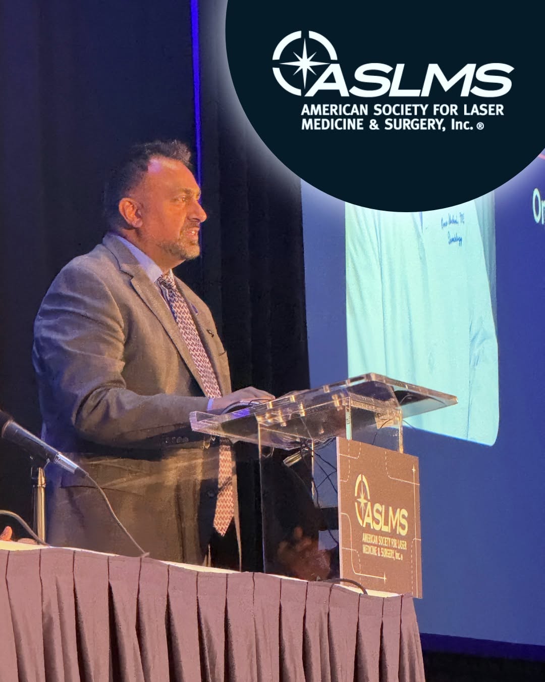 Instagram post by Dr. Omar Ibrahimi: Congratulations to Omar A. Ibrahimi, MD, PhD as he begins his term as ASLMS President. #ASLMS #ASLMS2026 #president