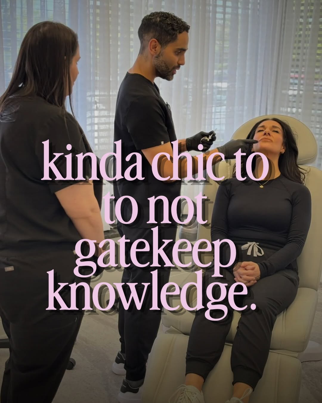 Instagram post by Dr. Omer Ibrahim: Effortlessly chic….with a little help from us 🤍 #kindachic #glowup #napervillemedspa #selfcare