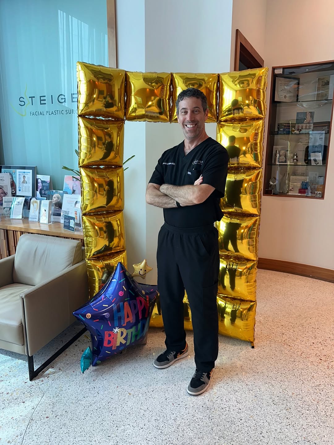 Instagram post by Dr. Pamela Steiger, D: Happy Birthday to everyone's favorite facial plastic surgeon. π The man behind countless refreshed profiles, boosted confidence, and happy β¦
