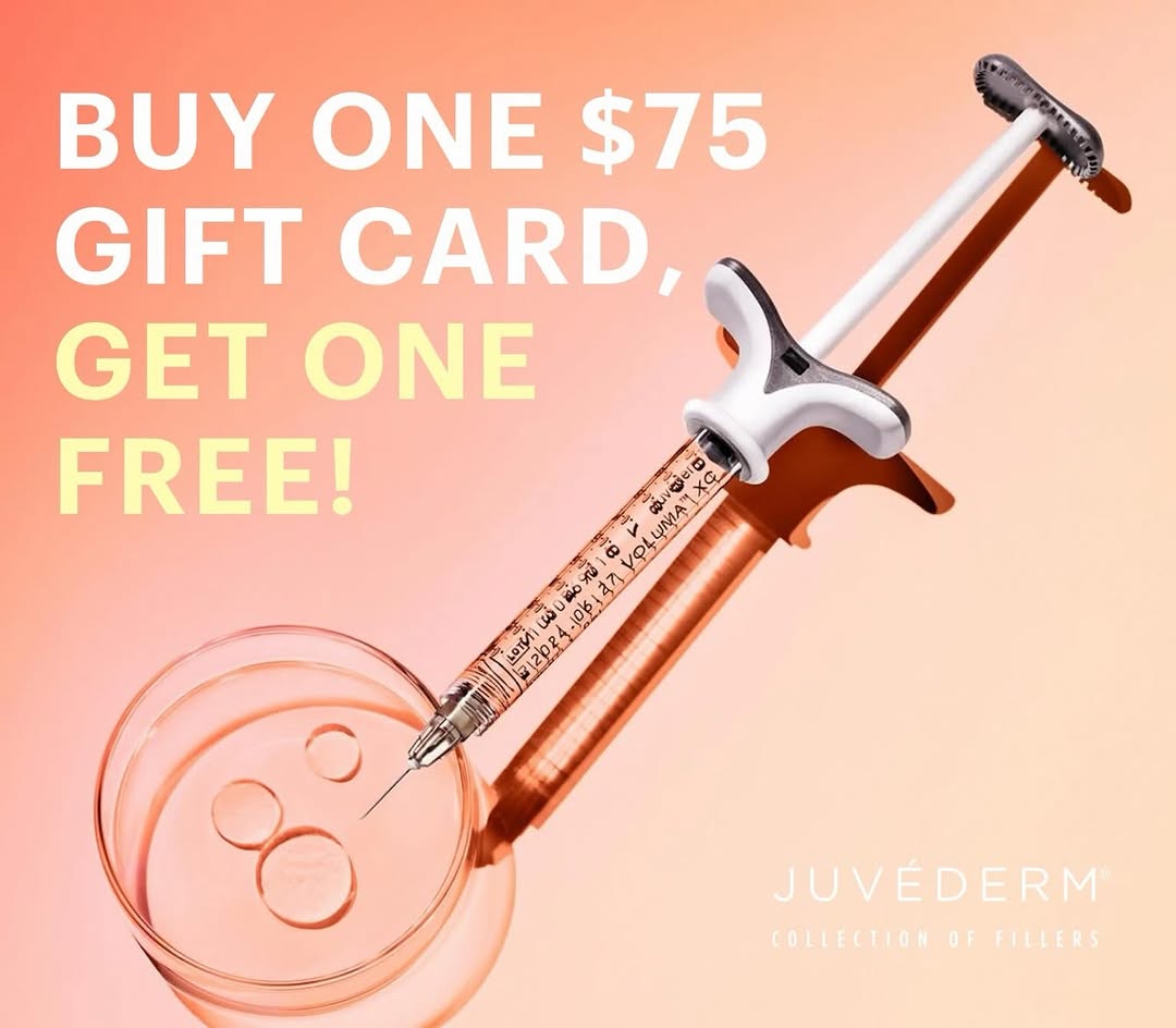 Instagram post by Dr. Patricia A. McGuire: ✨Juvéderm Day is TODAY✨ Slide to the next photo that shows a guide on how to purchase your gift card! 🤍 #stlplasticsurgeon #ParkcrestPlasti…
